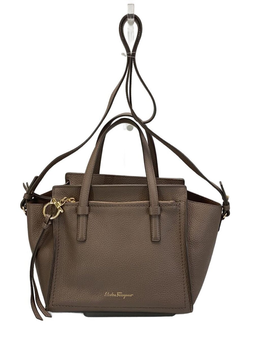 Salvatore Ferragamo Amy handbag Leather Mocha Brown